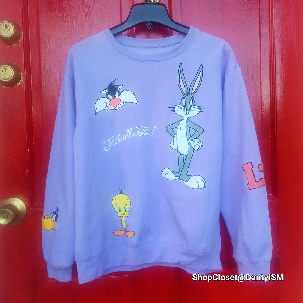 Warner Bros. Looney Tunes 'That's All Folks' Lavender Sweatshirt